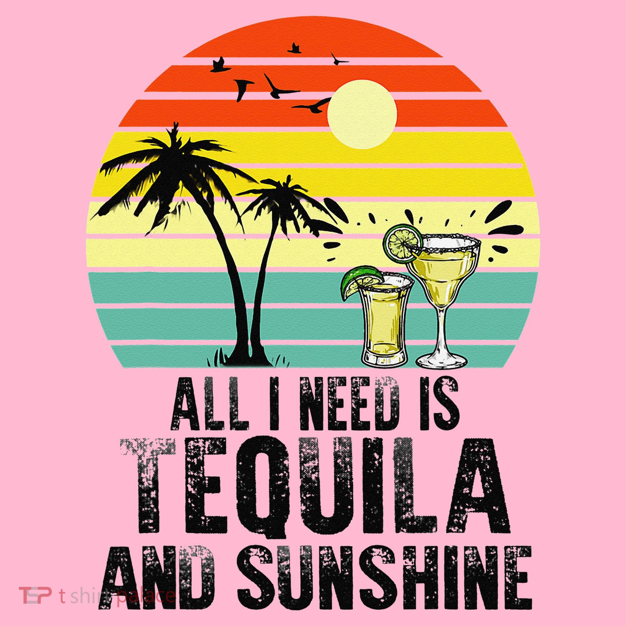 All I Need Is Tequila And Sunshine Beach Vacation Summer Coaster