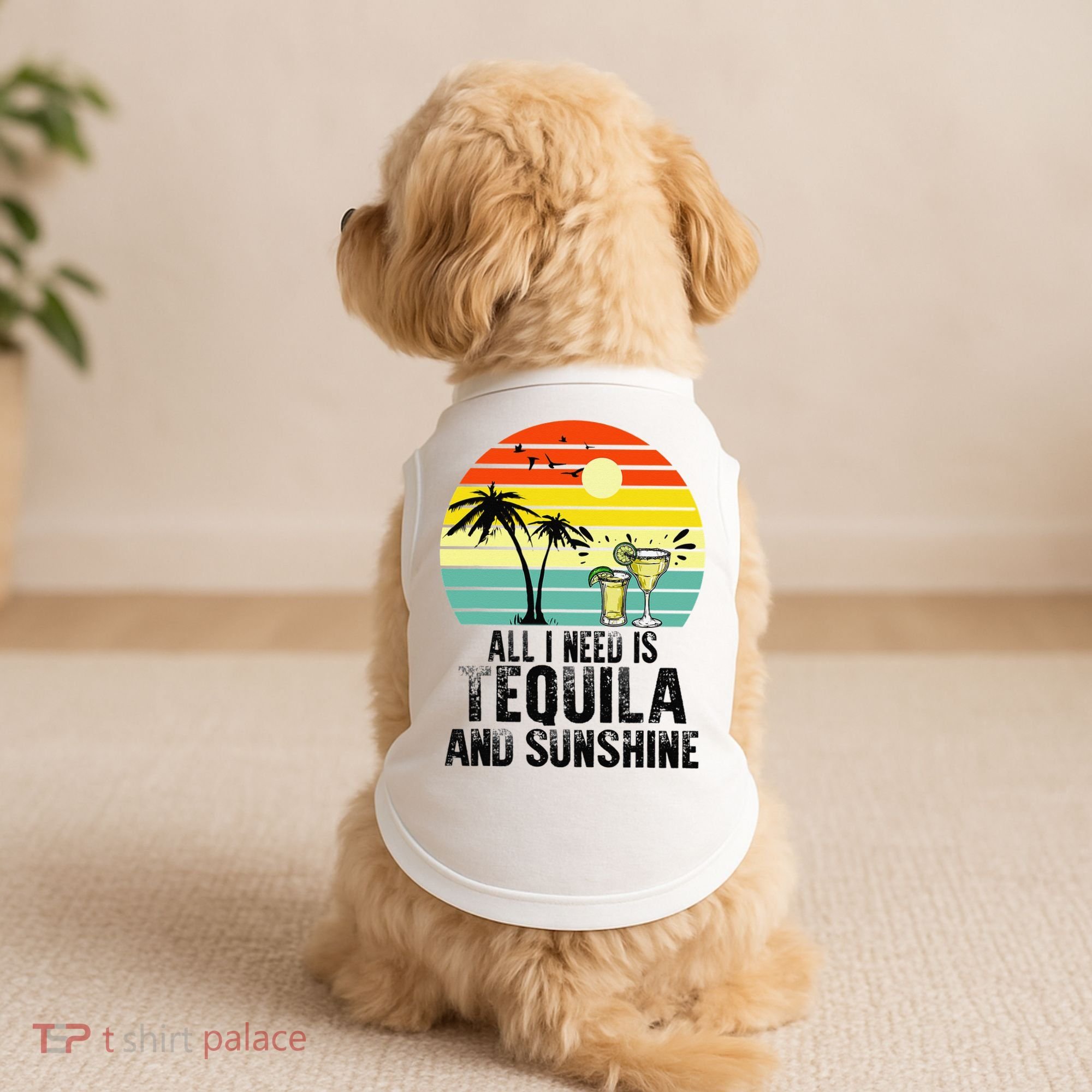 All I Need Is Tequila And Sunshine Beach Vacation Summer Doggie Tank