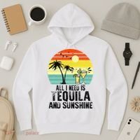 All I Need Is Tequila And Sunshine Beach Vacation Summer Hoodie thumb 3