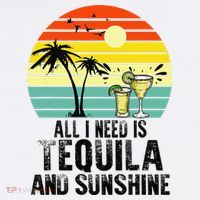 All I Need Is Tequila And Sunshine Beach Vacation Summer Hoodie thumb 7