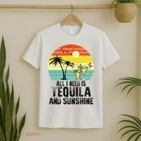 All I Need Is Tequila And Sunshine Beach Vacation Summer T-Shirt thumb 2