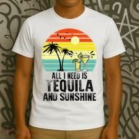 All I Need Is Tequila And Sunshine Beach Vacation Summer T-Shirt thumb 3