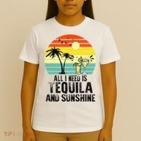 All I Need Is Tequila And Sunshine Beach Vacation Summer T-Shirt thumb 4
