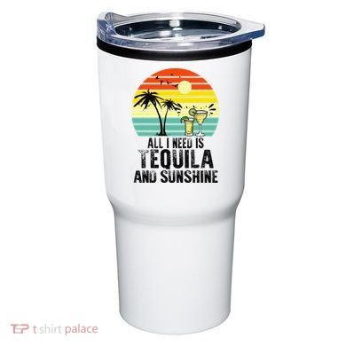 All I Need Is Tequila And Sunshine Beach Vacation Summer Tumbler
