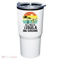 All I Need Is Tequila And Sunshine Beach Vacation Summer Tumbler thumb 0