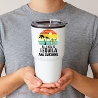 All I Need Is Tequila And Sunshine Beach Vacation Summer Tumbler thumb 2