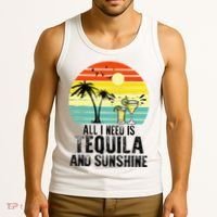 All I Need Is Tequila And Sunshine Beach Vacation Summer Tank Top thumb 3