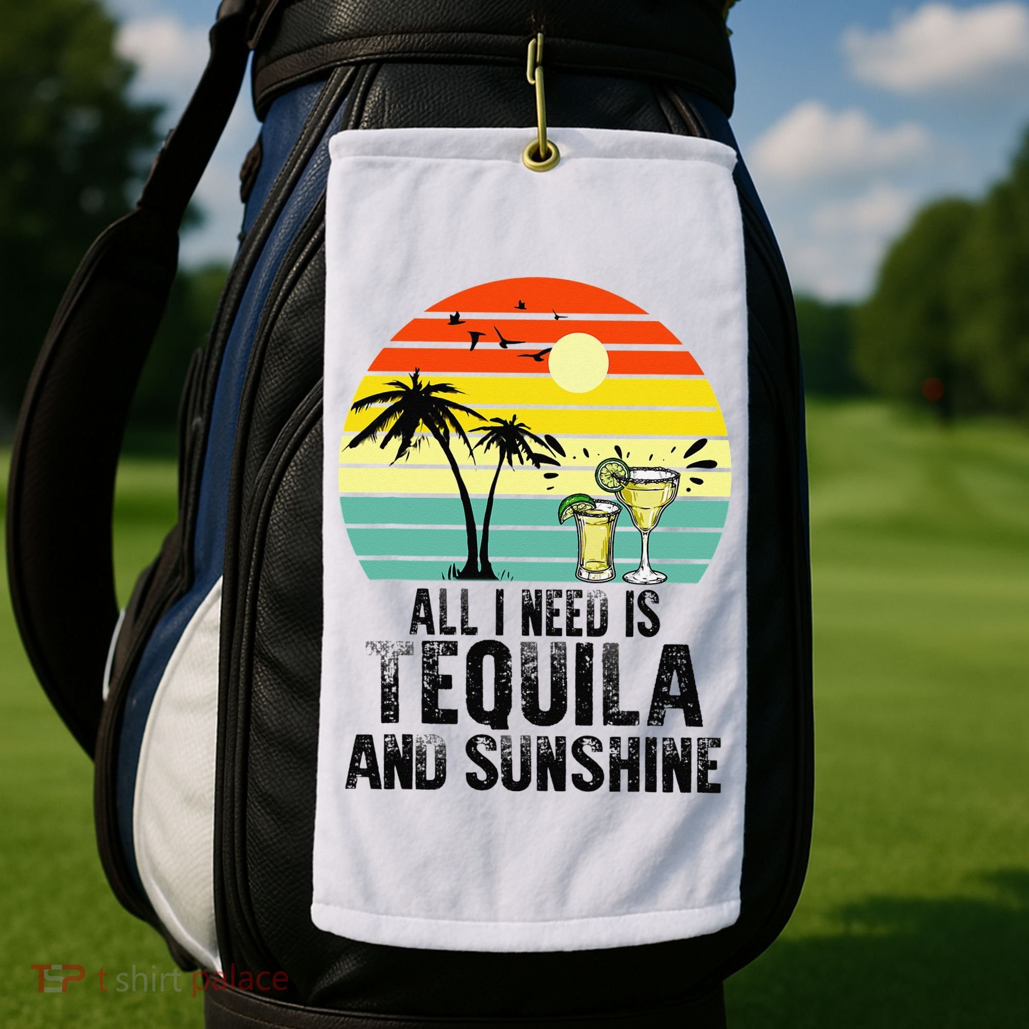 All I Need Is Tequila And Sunshine Beach Vacation Summer Golf Towel