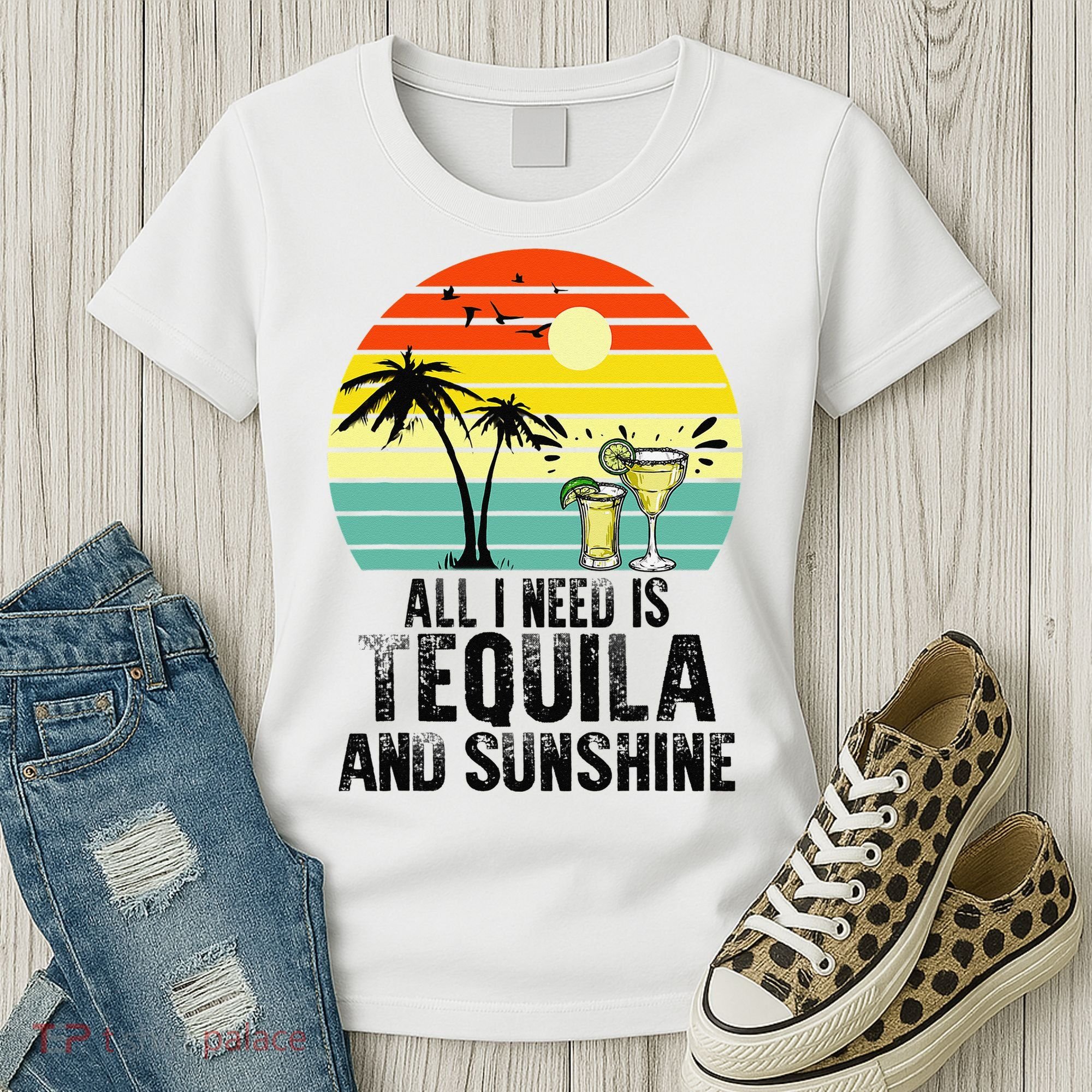 All I Need Is Tequila And Sunshine Beach Vacation Summer Women's T-Shirt