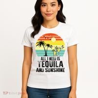 All I Need Is Tequila And Sunshine Beach Vacation Summer Women's T-Shirt thumb 4