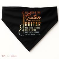 All I Need Is This Guitar Player Gifts Guitarist Music Band USA-Made Doggie Bandana thumb 0