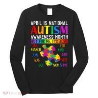 April Is National Autism Awareness Month Long Sleeve Shirt thumb 0