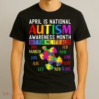 April Is National Autism Awareness Month T-Shirt thumb 3