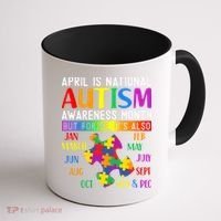 April Is National Autism Awareness Month Coffee Mug thumb 1