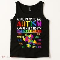 April Is National Autism Awareness Month Tank Top thumb 2