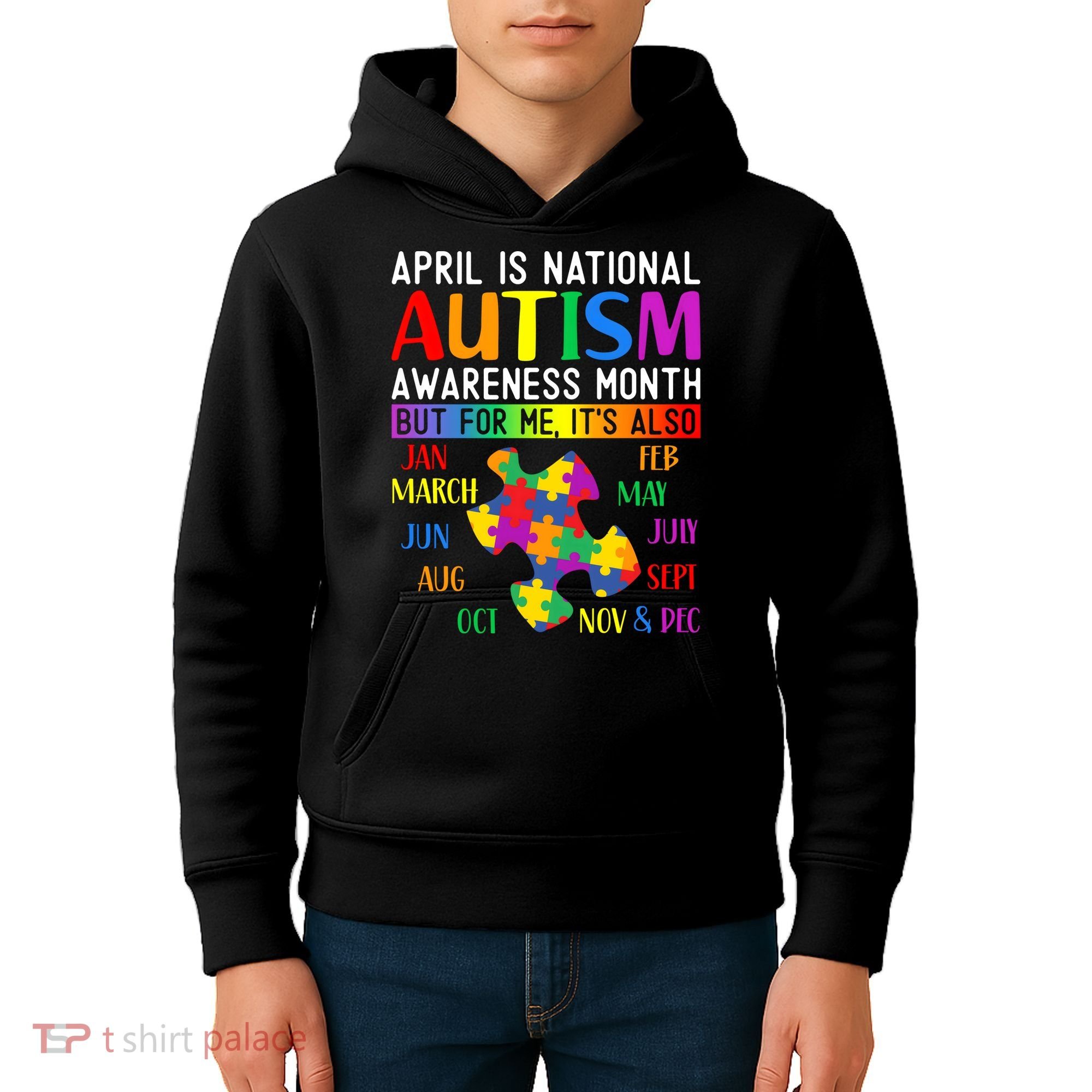 April Is National Autism Awareness Month Kids Hoodie