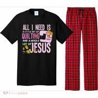 All I Need Is Quilting And Jesus Funny Christian Quilter Pajama Set thumb 0