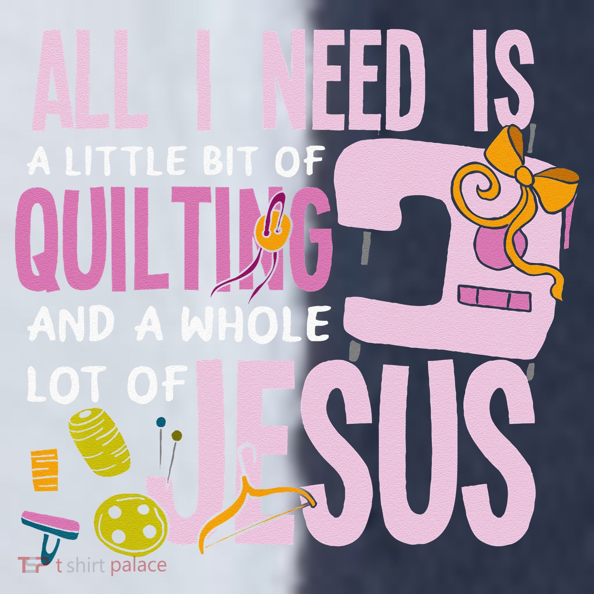 All I Need Is Quilting And Jesus Funny Christian Quilter Sport-Tek Competitor United Soccer Jersey