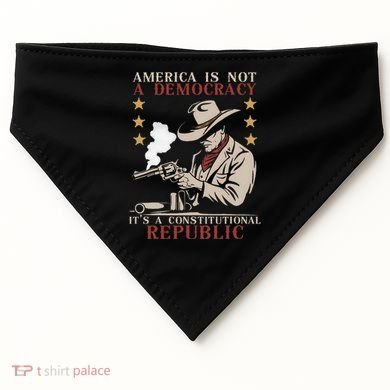 America Is Not A Democracy ItS A Constitutional Republic USA-Made Doggie Bandana