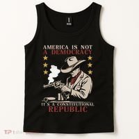 America Is Not A Democracy ItS A Constitutional Republic Tank Top thumb 2