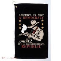 America Is Not A Democracy ItS A Constitutional Republic Golf Towel thumb 0