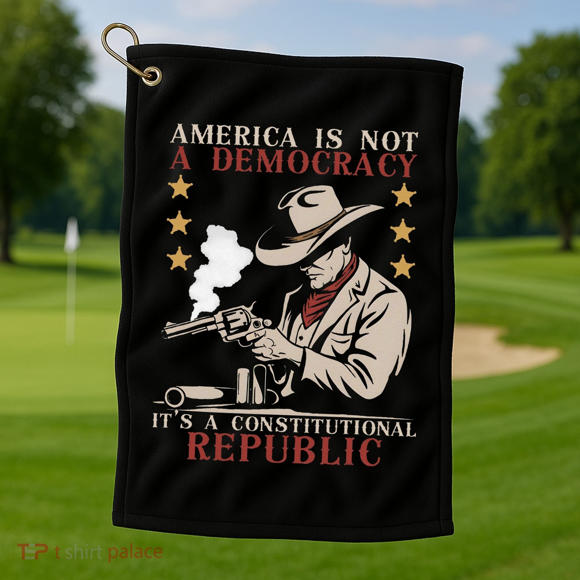 America Is Not A Democracy ItS A Constitutional Republic Golf Towel