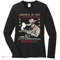 America Is Not A Democracy ItS A Constitutional Republic Women's Long Sleeve Shirt thumb 0