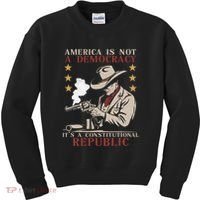 America Is Not A Democracy ItS A Constitutional Republic Kids Sweatshirt thumb 0