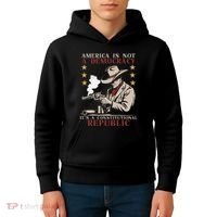 America Is Not A Democracy ItS A Constitutional Republic Kids Hoodie thumb 4
