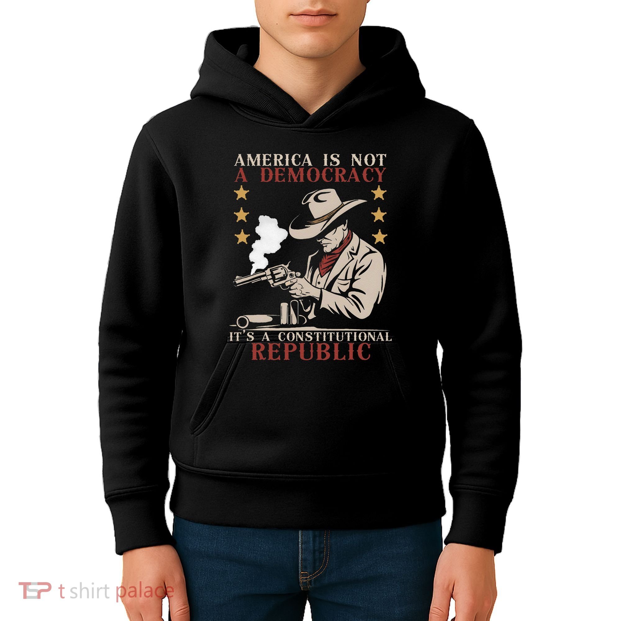 America Is Not A Democracy ItS A Constitutional Republic Kids Hoodie