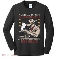 America Is Not A Democracy ItS A Constitutional Republic Kids Long Sleeve Shirt thumb 0