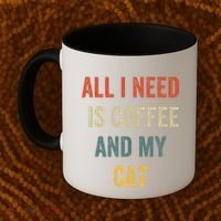 All I Need Is Coffee And My Cat Coffee Mug thumb 2