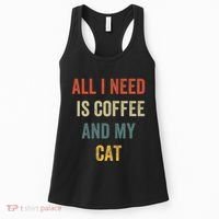 All I Need Is Coffee And My Cat Women's Tank Top thumb 0