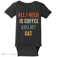 All I Need Is Coffee And My Cat Baby Bodysuit thumb 0