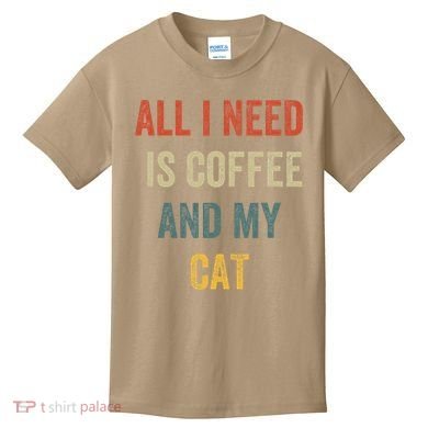 All I Need Is Coffee And My Cat Kids T-Shirt