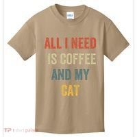 All I Need Is Coffee And My Cat Kids T-Shirt thumb 0