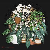 All I Need Is Coffee And Plants Funny Skeleton Gardening Lover Coaster thumb 2