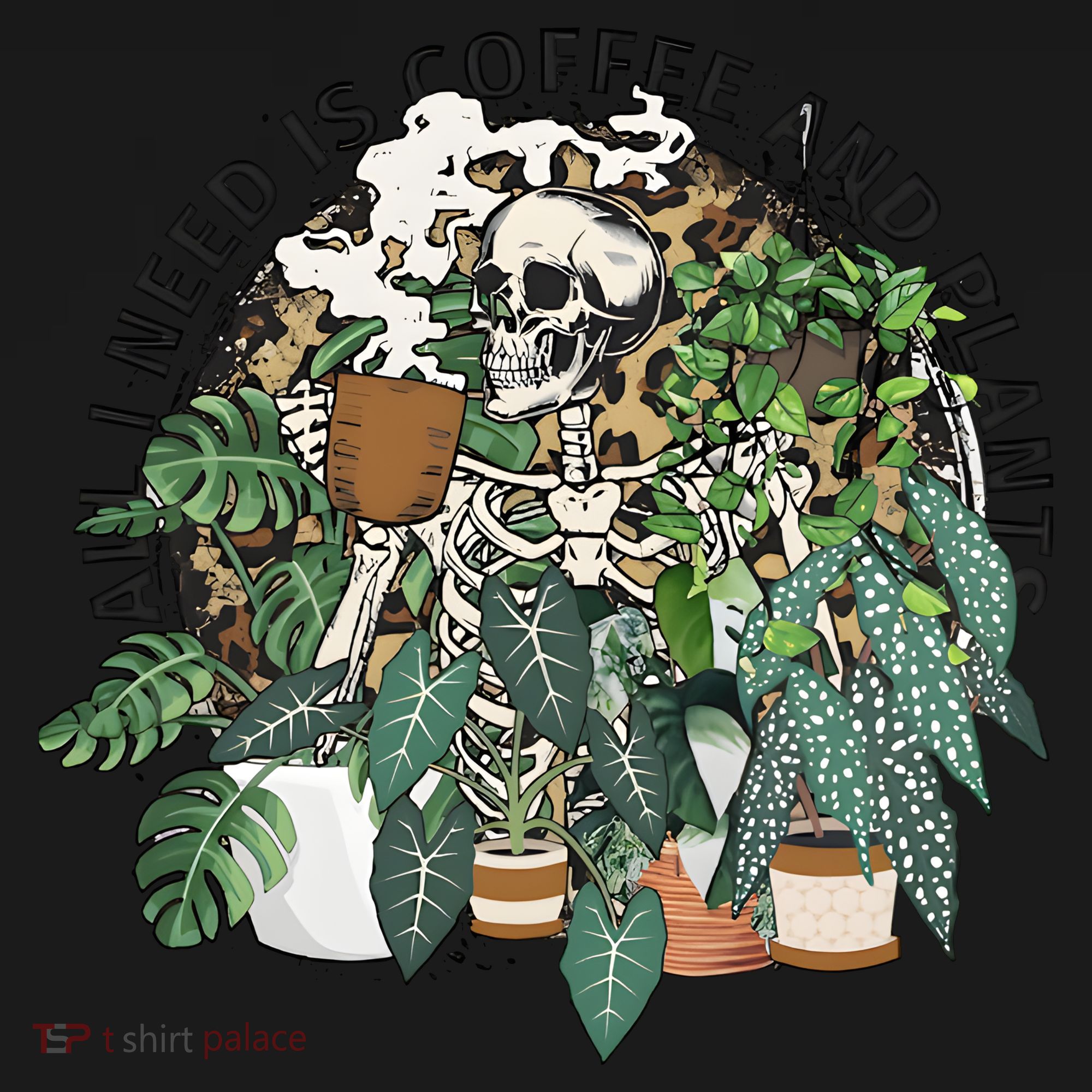 All I Need Is Coffee And Plants Funny Skeleton Gardening Lover Tote Bag