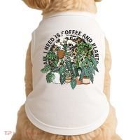 All I Need Is Coffee And Plants Funny Skeleton Gardening Lover Doggie Tank thumb 0