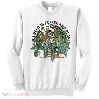 All I Need Is Coffee And Plants Funny Skeleton Gardening Lover Sweatshirt thumb 0