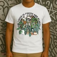 All I Need Is Coffee And Plants Funny Skeleton Gardening Lover T-Shirt thumb 3
