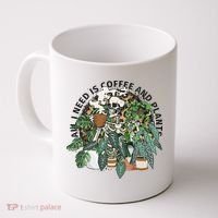 All I Need Is Coffee And Plants Funny Skeleton Gardening Lover Coffee Mug thumb 0