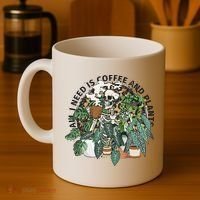 All I Need Is Coffee And Plants Funny Skeleton Gardening Lover Coffee Mug thumb 4