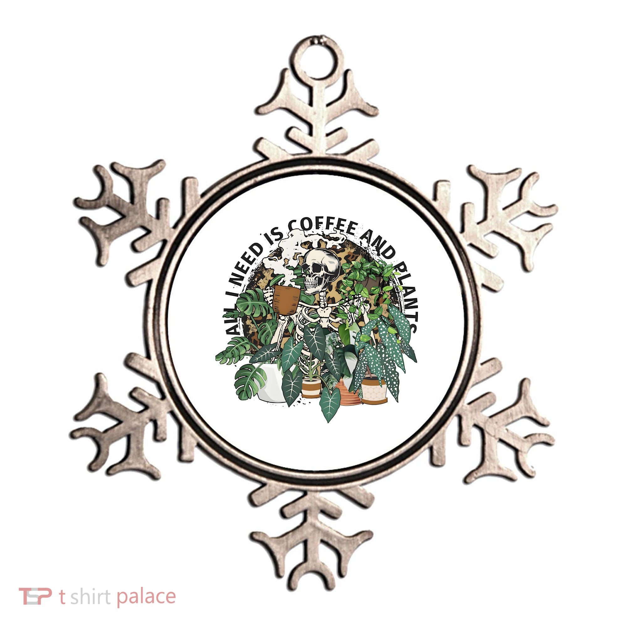 All I Need Is Coffee And Plants Funny Skeleton Gardening Lover Ornament