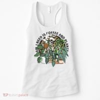 All I Need Is Coffee And Plants Funny Skeleton Gardening Lover Women's Tank Top thumb 0