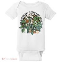 All I Need Is Coffee And Plants Funny Skeleton Gardening Lover Baby Bodysuit thumb 0