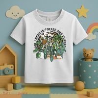 All I Need Is Coffee And Plants Funny Skeleton Gardening Lover Toddler T-Shirt thumb 3