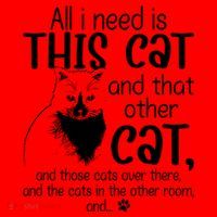 All I Need Is This Cat And That Other Cat And Those Cats Funny Gift Santa Hat thumb 1