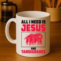 All I Need Is Jesus And Tardigrades Coffee Mug thumb 4