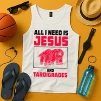 All I Need Is Jesus And Tardigrades Tank Top thumb 4